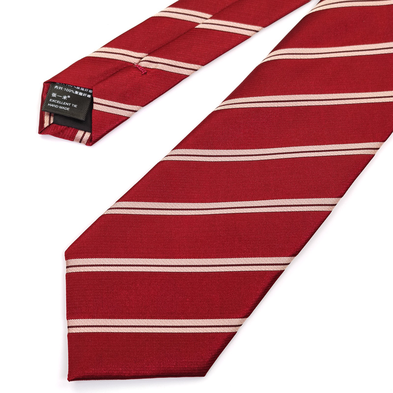 美式街头复古红色赤金条纹手打领带女宽基础百搭学生拍照休闲搭配,淘宝优惠券,粉丝福利购,淘宝优惠卷