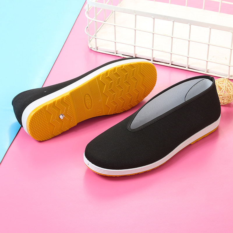 老北京布鞋橡胶底透气板鞋圆口休闲网鞋中老年黑布鞋帆布功夫鞋男,淘宝优惠券,粉丝福利购,淘宝优惠卷