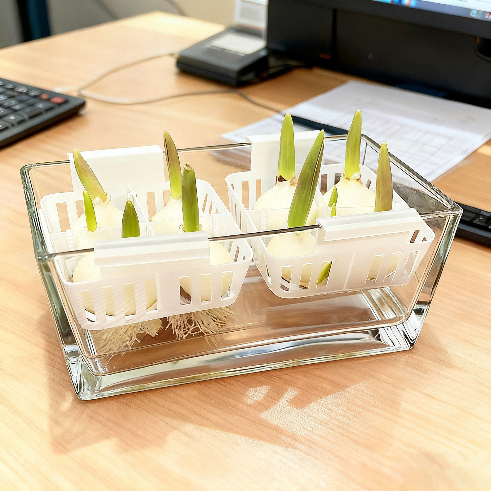 新款水培郁金香花盆含定植篮器皿水养种球透明换水亚克力玻璃花瓶,淘宝优惠券,粉丝福利购,淘宝优惠卷