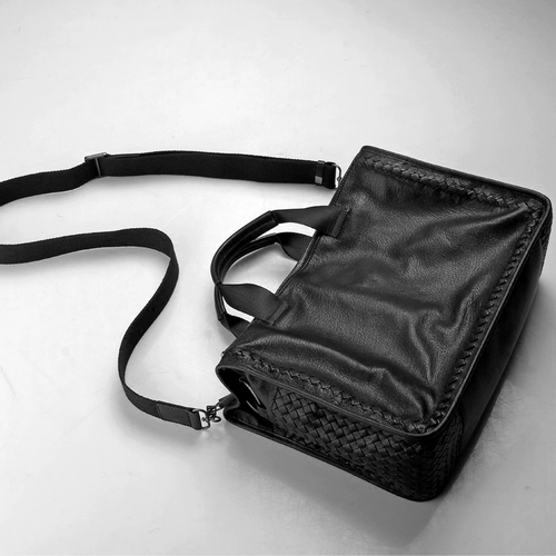 Плетеная барсетка, сумка на одно плечо для отдыха, из натуральной кожи