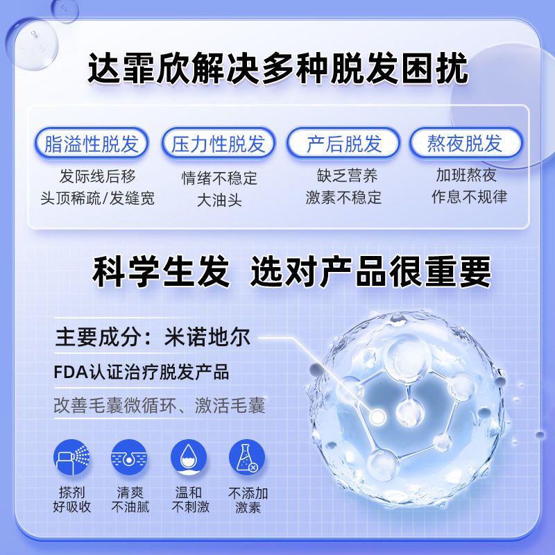 达霏欣2%女性搓剂米诺地尔酊搽剂 江西仁和堂大药房白发脱发