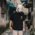 Áo thun ngắn tay cho bé trai Xiansen cho nam 2019 Mùa hè mới Một nửa tay áo giả hai mảnh Xu hướng thời trang In đôi - Áo phông ngắn áo phông nam tay ngắn đen  Áo phông ngắn