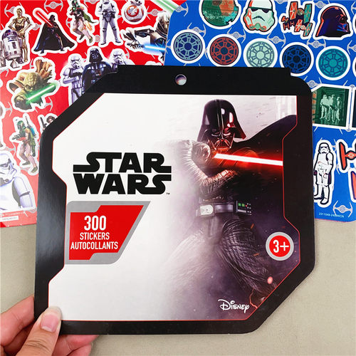 一本300贴！外单星球大战贴纸手帐贴纸DIY素材贴儿童新款一本8张 - 图0