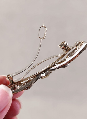 孤品！闪钻锆石蝴蝶结发夹弹簧夹
