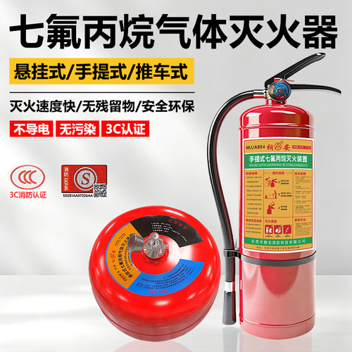 手提式4kg七氟丙烷悬挂式4kg6kg8kg10kg办公室厂房气体灭火器 - 图1