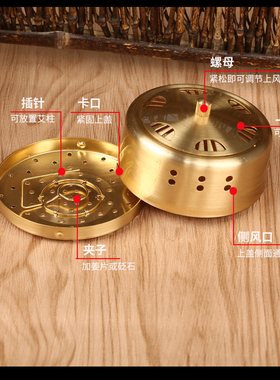 艾灸高档腰腹部纯铜温灸器