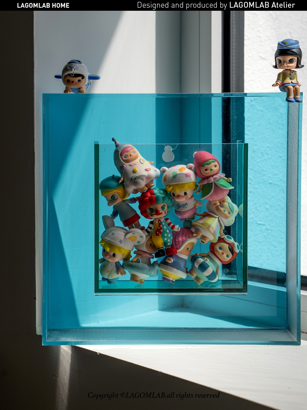 LAGOMLAB设计盲盒收纳盒玩具上墙彩色相框拼色画框陈列拍道具-图2