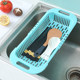 Telescopic sink storage rack bowl dish drain rack kitchen bowl