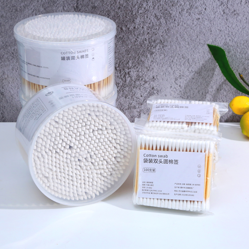 双头棉签掏耳朵化妆一次性卫生棉棒清洁挖耳勺木棒棉花棒专用家用 - 图1