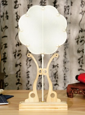蝶影  刺绣古风团扇跳舞扇子汉服团扇古风半透明宫廷圆形扇中国风