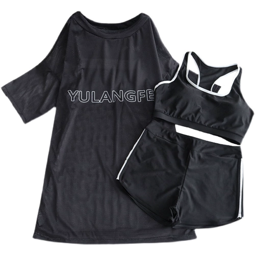 Купальник, раздельный комплект, длинная юбка, большой размер, популярно в интернете, 3 предмета, свободный крой, по фигуре