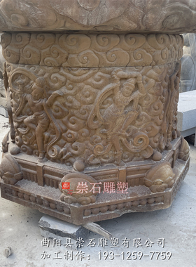 石雕青石仿古做旧佛像石佛中式佛像底座浮雕装饰摆件传统工艺品