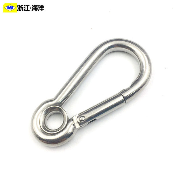 304 stainless steel spring buckle 316 carabiner quick hanging buckle