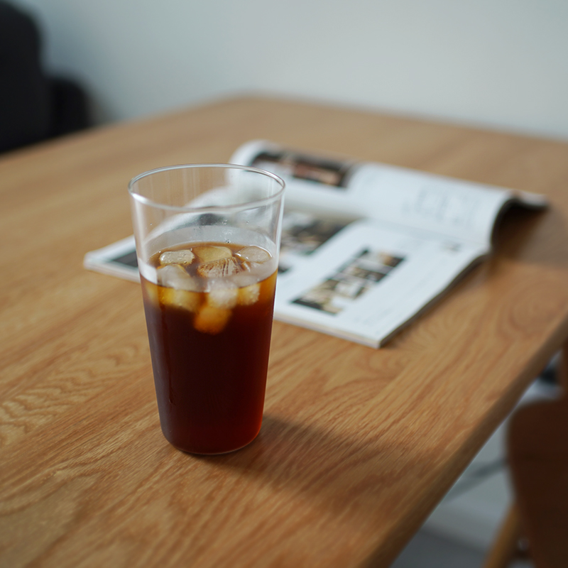 早上好商店|超薄轻巧大容量透明玻璃杯饮料杯柠檬水杯耐热玻璃杯-图1