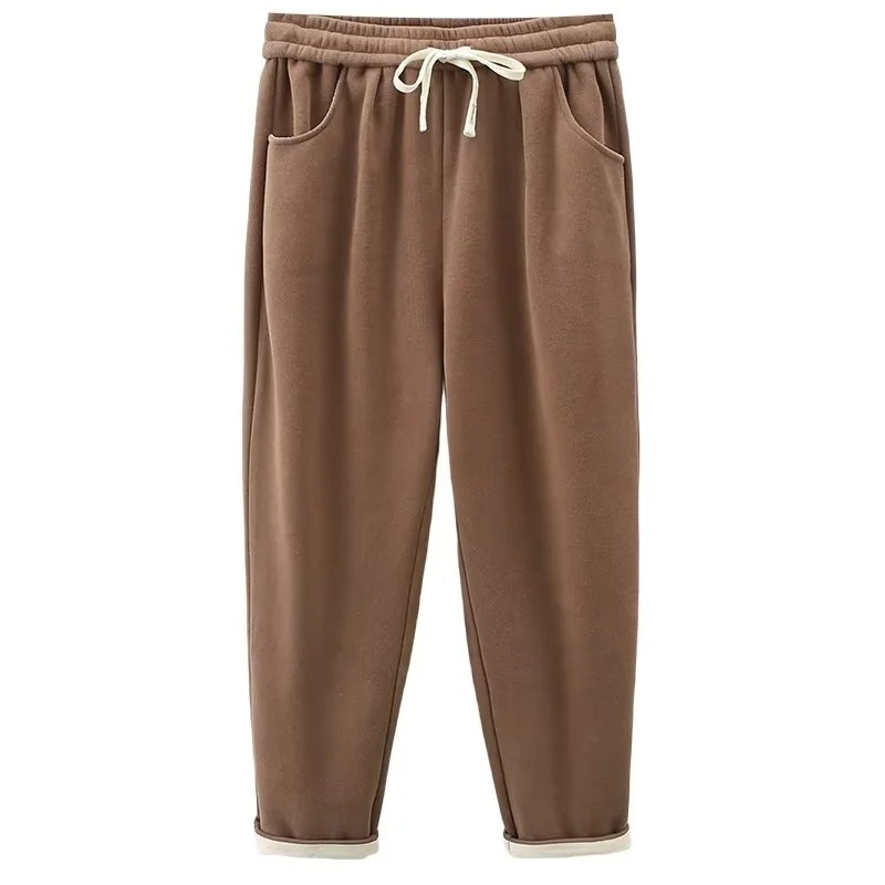 胡子叔大码女装胖mm冬新款松紧高腰加绒宽松萝卜裤遮肉百搭哈伦裤,淘宝优惠券,粉丝福利购,淘宝优惠卷