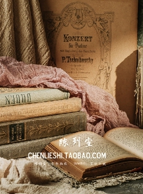 复古怀旧文艺硬皮精装外文英文旧书老书古董书欧式装饰摆件道具书