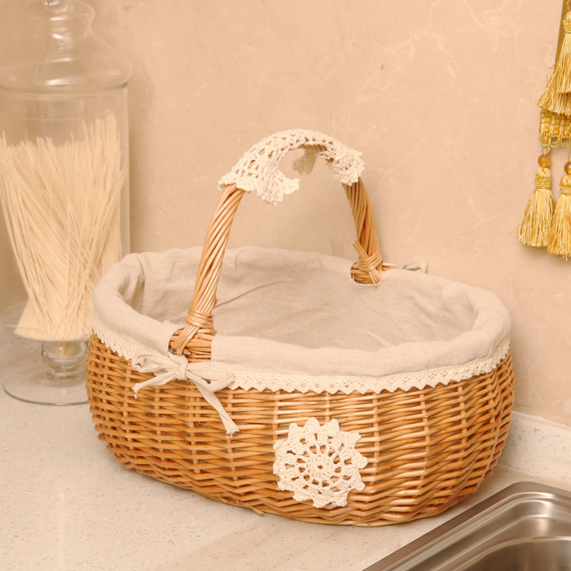 藤编收纳筐收纳篮购物篮小花篮礼品篮柳编水果篮手提买菜篮子田园,淘宝优惠券,粉丝福利购,淘宝优惠卷