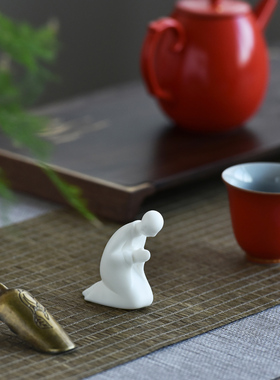 白瓷白瓷中式风禅意人物中式