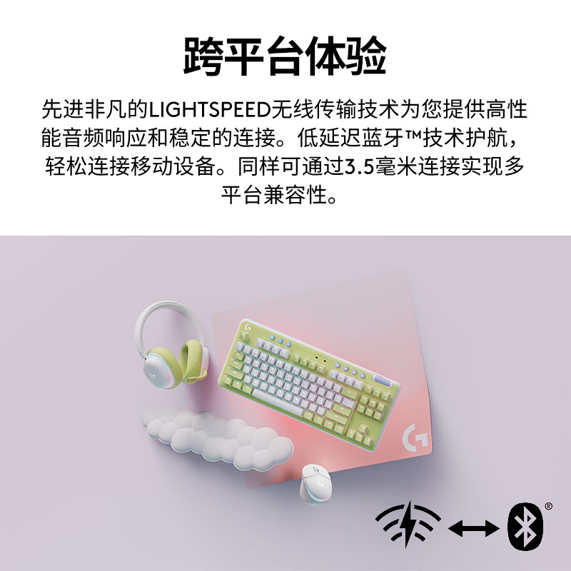 Logitech/罗技 G735无线电竞游戏头戴式耳机带麦7.1声道听声拆包 - 图0