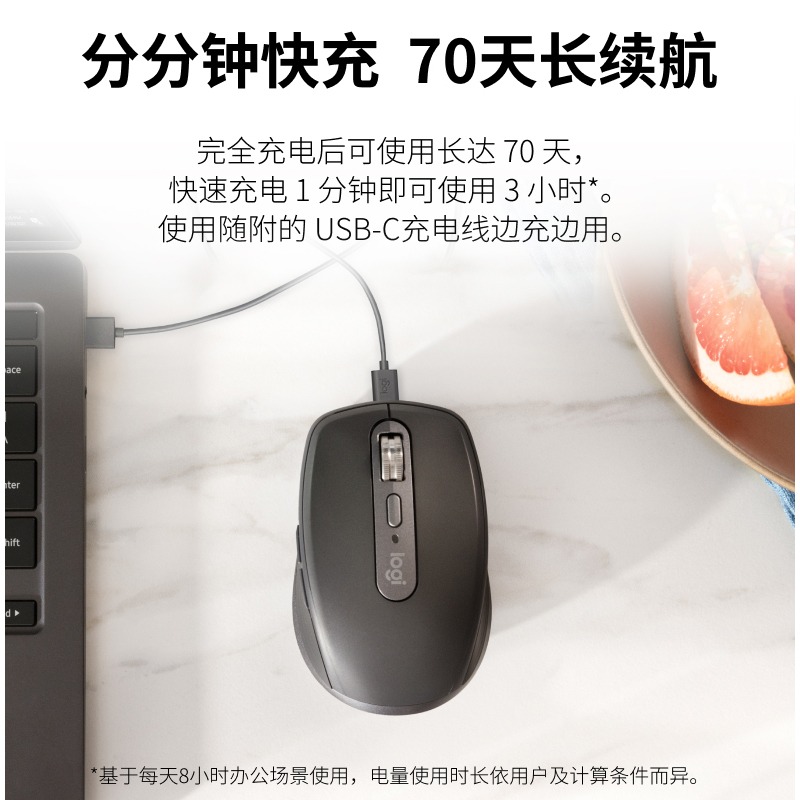 【正品】罗技MX Anywhere 3S蓝牙无线鼠标静音高续航办公鼠标拆包 - 图0