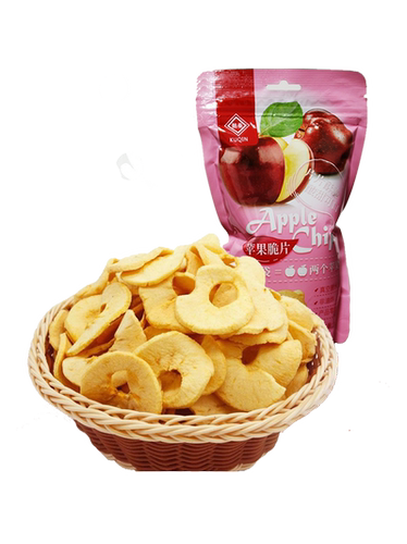 【酷秦】礼县苹果脆片原味4袋真空脱水红富士水果干航空食品0添加 - 图0
