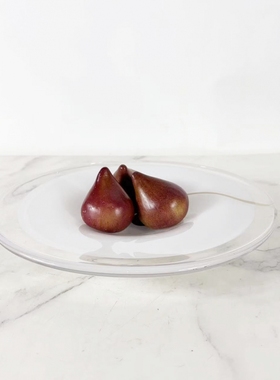 现代简约白色琉璃果盘样板间茶几