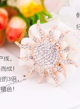 复古太阳胸针欧美希腊神话太阳扣针秋冬大衣外套配饰胸花