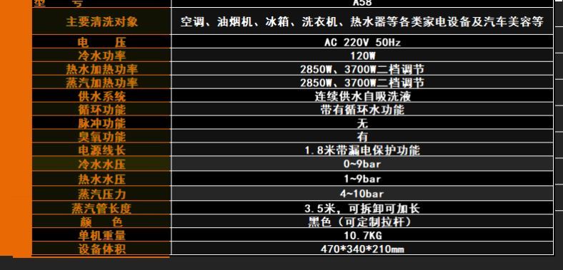 高温高压蒸汽清洁机家电清洗机多功能一体机商用洗空调油烟机设备 - 图3