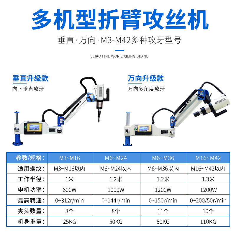 西菱新款电动攻牙机伺服全自动攻丝机台式其他五金摇臂械新机（） - 图2