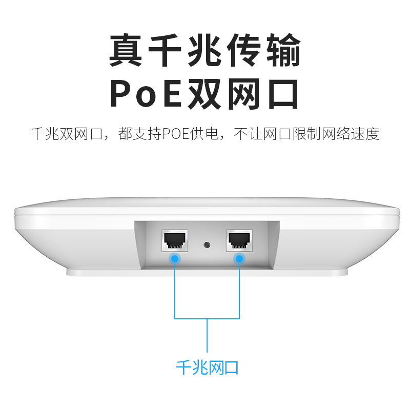 COMFAST 大功率千兆吸顶式无线ap路由器1200M双频全屋wifi覆盖酒店家用室内商用穿墙王poe供电高速CF-E455AC - 图3