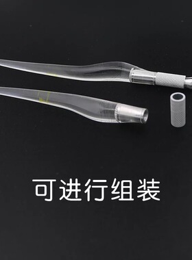 韩式纹绣手工笔飘眉绣眉笔 pcd水晶笔纹绣笔杆雕眉笔刀架工具包邮
