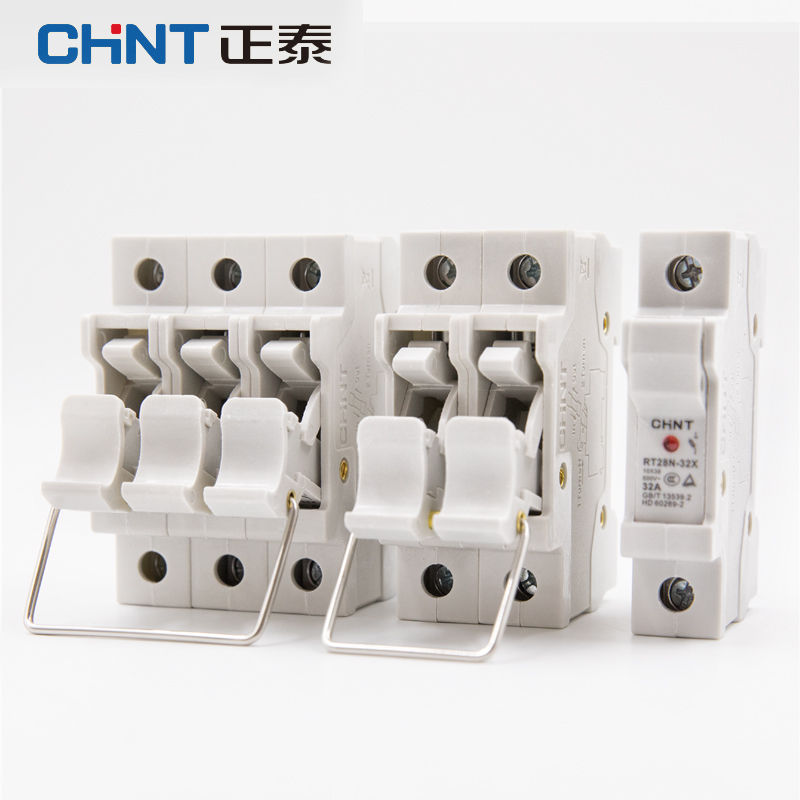 正泰陶瓷熔断器保险丝座RT28N-32(RT18) 1P2P3P带灯导轨式10*38mm,淘宝优惠券,粉丝福利购,淘宝优惠卷