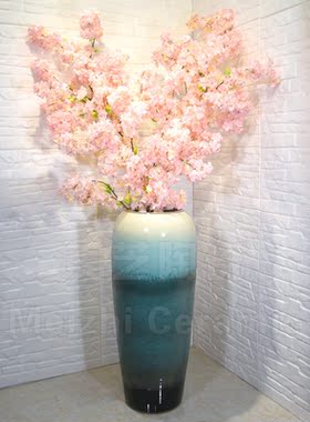 客厅插花瓶陶瓷花器陶罐樱花