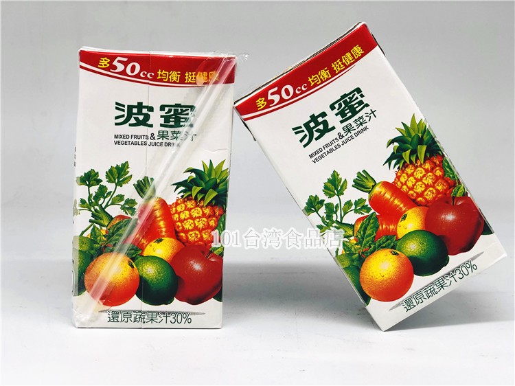 包邮6支台湾原装进口波密果菜汁300ML*6个还原果蔬汁饮料 - 图3