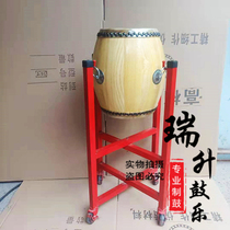 Authentic 6 5-inch soprano drum buffalo yellow cow leather Wardrum opera Drum Peking Opera Troupe Drums Gong Drums Original Wood Color Drum