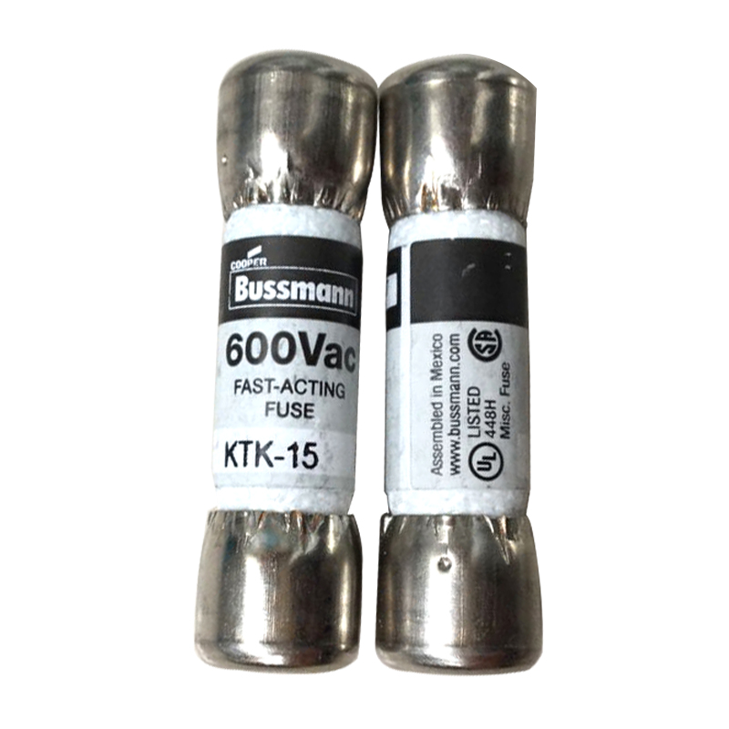 美国Bussmann熔断器KTK-15熔断保险丝10x38mm陶瓷保险丝管600V15A-图3