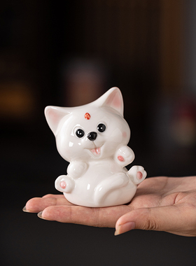 招财小猫咪创意家居小号桌面茶几办公桌解压陶瓷装饰摆件
