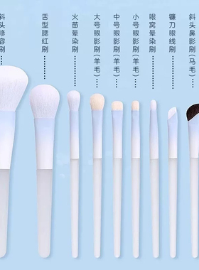 陈圆圆同款化妆套刷13支眼影腮红遮瑕散粉刷打造精致妆容自然持久