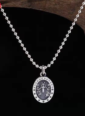 十字架做旧原创嘻哈风百搭款吊坠