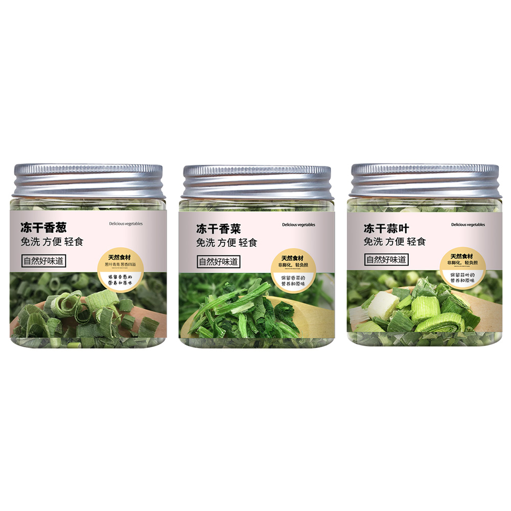 冻干香葱干香菜干蒜苗干葱花提味莚荽菜芫荽香蒜叶调味料汤料罐装 - 图3