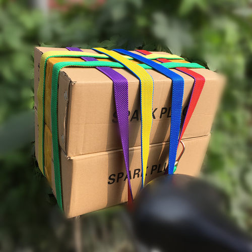 30mm双色自行车捆绑绳摩托车行李绑带弹力绳货架电动车捆扎带绳子 - 图1