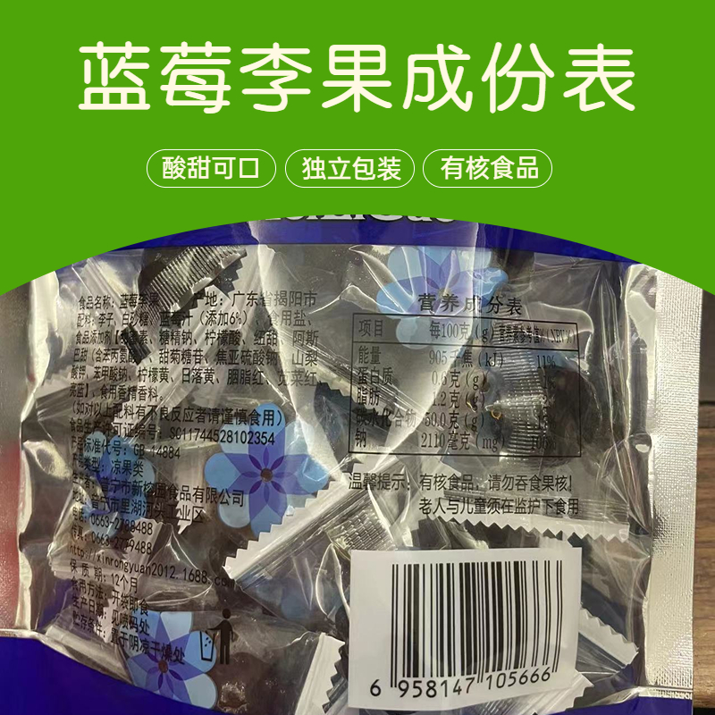 蓝莓李果208g独立包装火车列车同款新疆风味蜜饯果脯果干休闲零食 - 图0