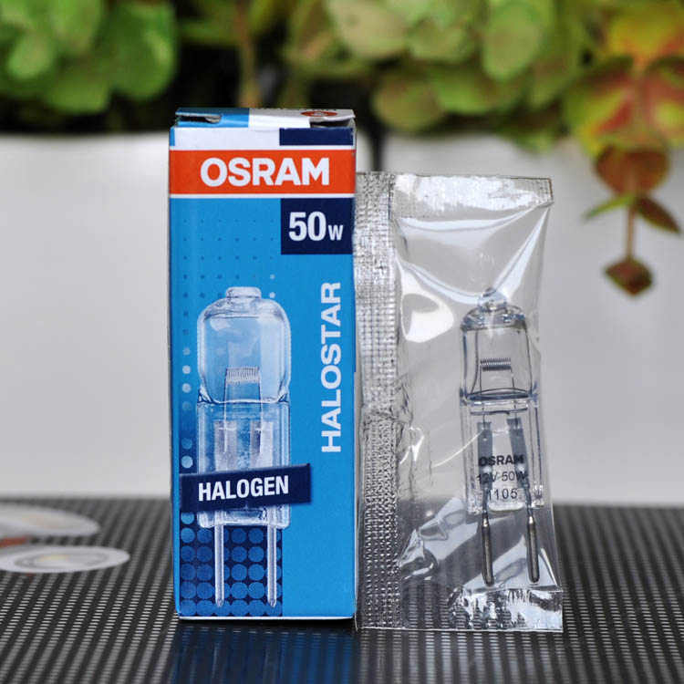 OSRAM欧司朗卤素灯珠12V10W20W35W50W水晶花灯泡卤钨光源G4G 6.35 - 图1