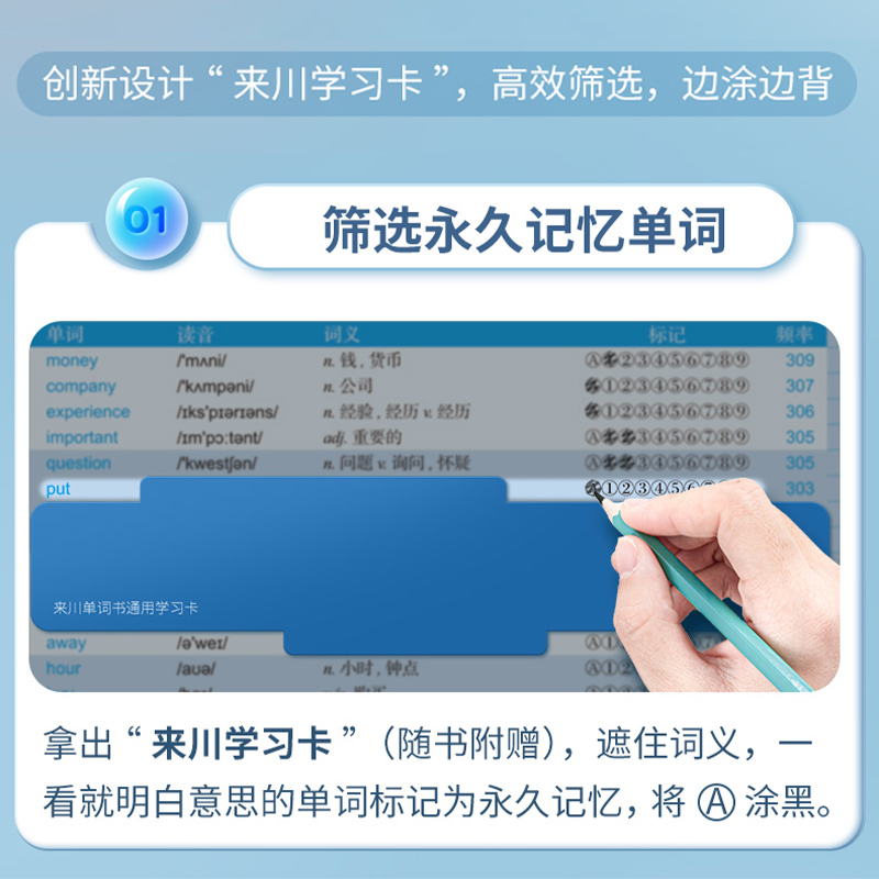来川高中英语词汇高考英语单词词频蓝宝书新高考教材辅导书3500词语法讲练分级精读文字运用阅读长难句高一二三词汇手册教辅资料书