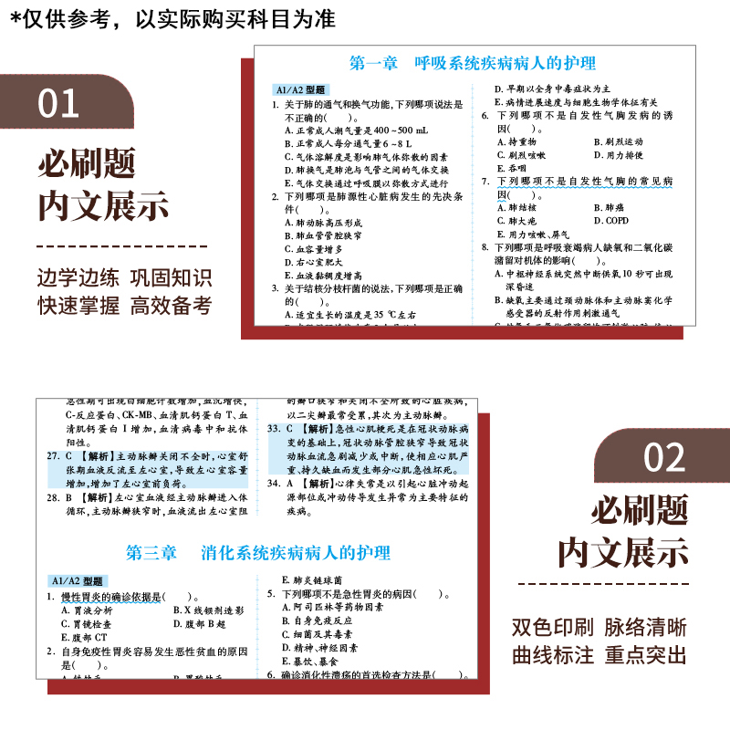 主管护师2024年护理学中级第3科专业知识单科必刷1000题护理学中级资格考试书题库练习题搭配人卫版历年真题模拟试卷内外妇产儿科 - 图2