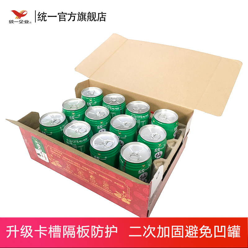 统一仙草凉茶植物饮料含仙草冻罗汉果金银花310ml*12罐整箱礼盒装-图2