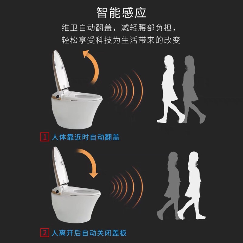 维卫vivi官方旗舰店Q5-GS智能马桶脚触控自动翻盖一体式即热家用 - 图1