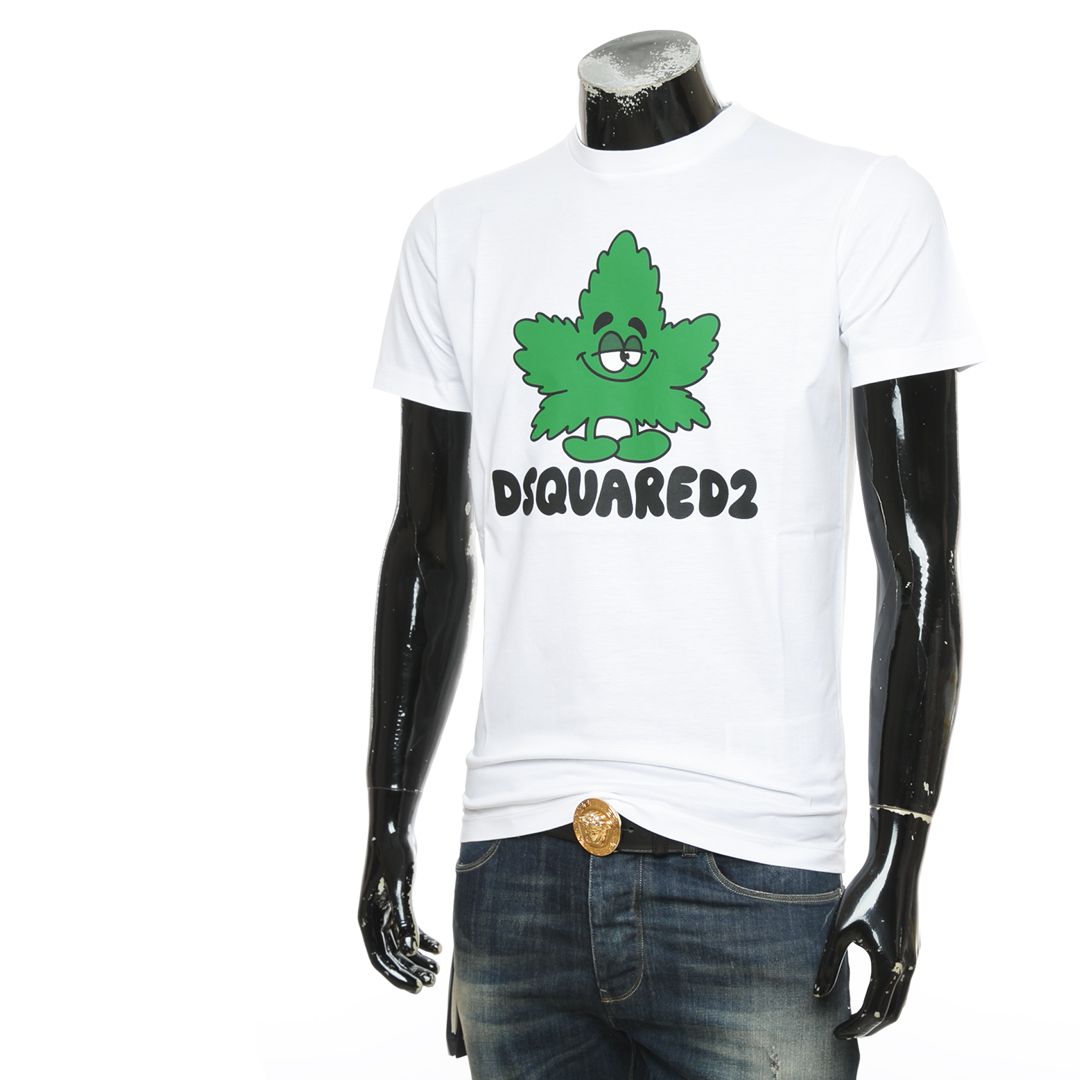 DSQUARED2 D2次方卡通印花男士纯棉短袖圆领T恤S71GD1279 S23009 - 图0