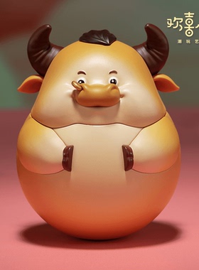 铜师傅摆件十二生肖不倒翁