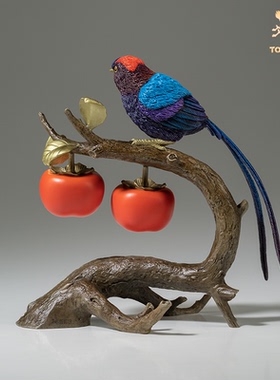 铜师傅铜中式客厅摆件吾家有喜事